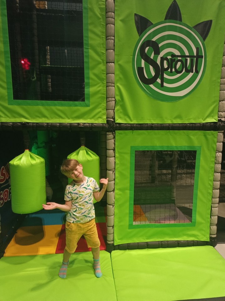 Child in a soft play area at a Butlins resort.