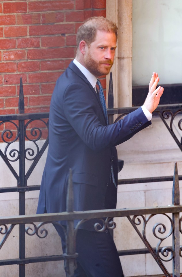Prince Harry arriving at the High Court.