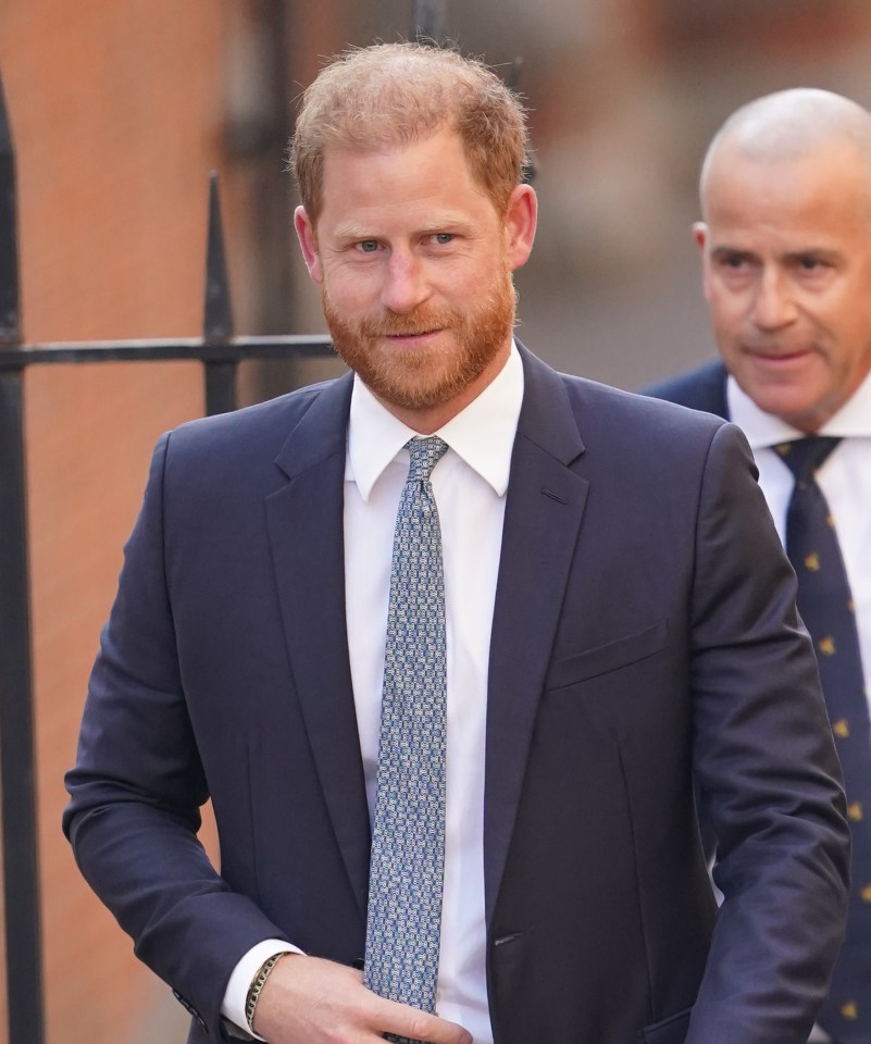 Prince Harry arriving at the High Court.