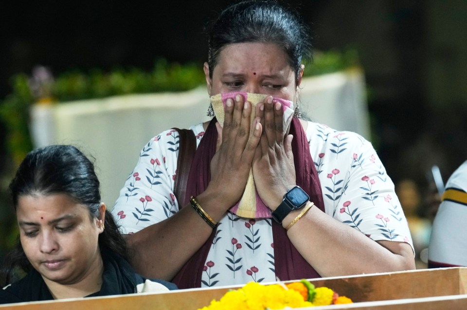 A grieving relative of a tourist killed in an attack in Pahalgam, Kashmir.