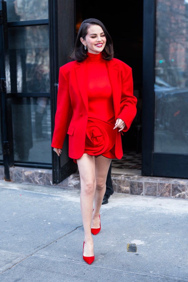 Selena Gomez at a Rare Beauty event.