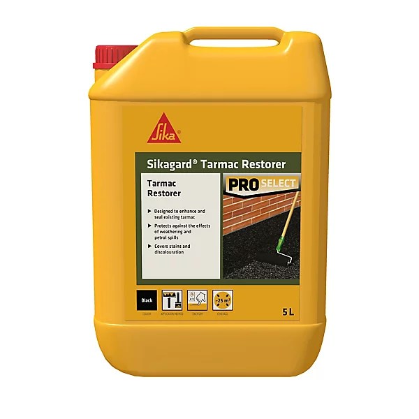Five-liter container of Sikagard Tarmac Restorer.