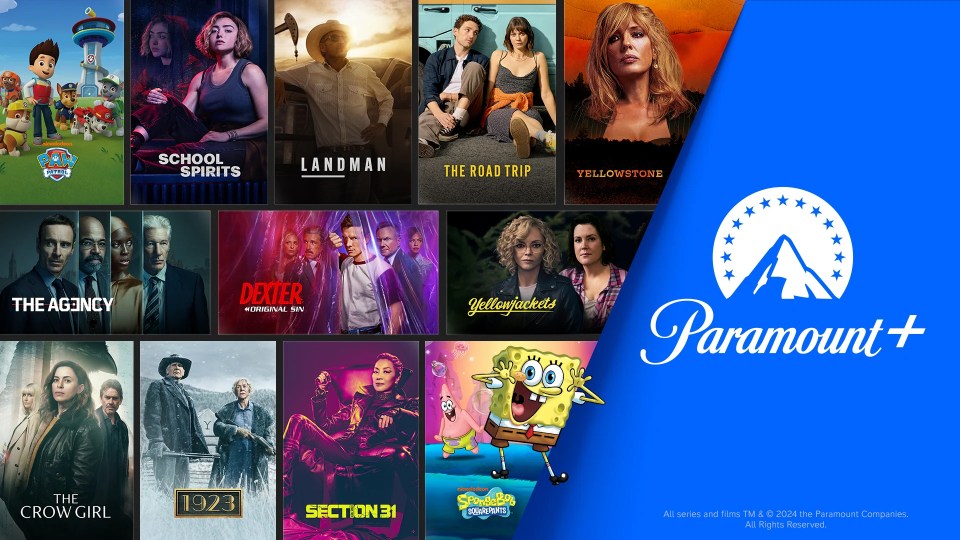 Collage of Paramount+ shows and movies.
