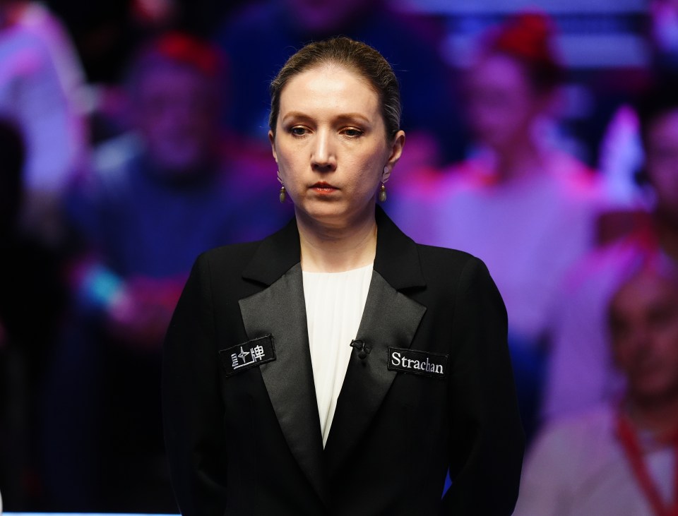 Snooker referee Tatiana Woollaston at the UK Championship.
