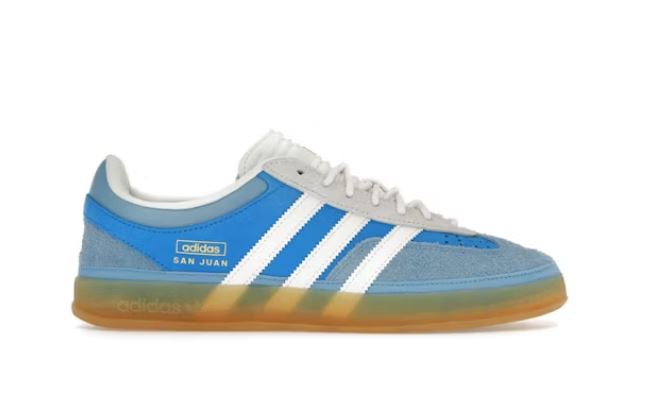 Adidas San Juan sneakers in blue and white.