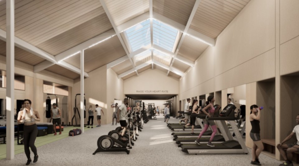 Illustration of the renovated Kings Hall Leisure Centre.