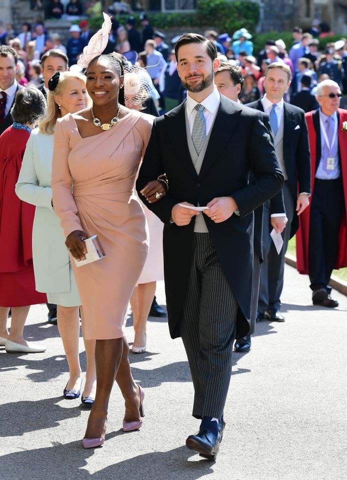 Serena Williams and Alexis Ohanian at Prince Harry and Meghan Markle's wedding.