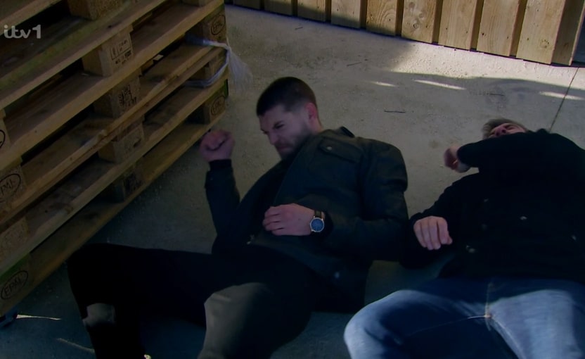 Emmerdale's Caleb attempting to kill Joe.