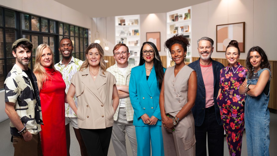 Group photo of the contestants from Interior Design Masters.