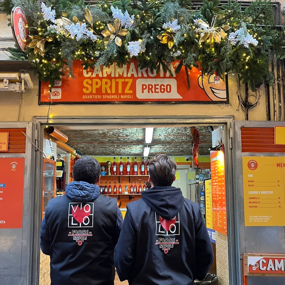 Cammarota Spritz sign in Quartieri Spagnoli, Napoli.