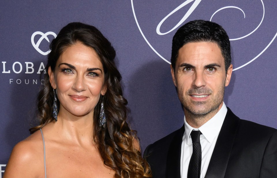Lorena Bernal and Mikel Arteta at the 2024 Global Gift Gala in London.