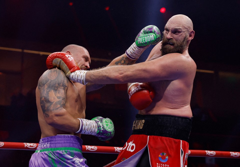 Tyson Fury boxing Oleksandr Usyk.