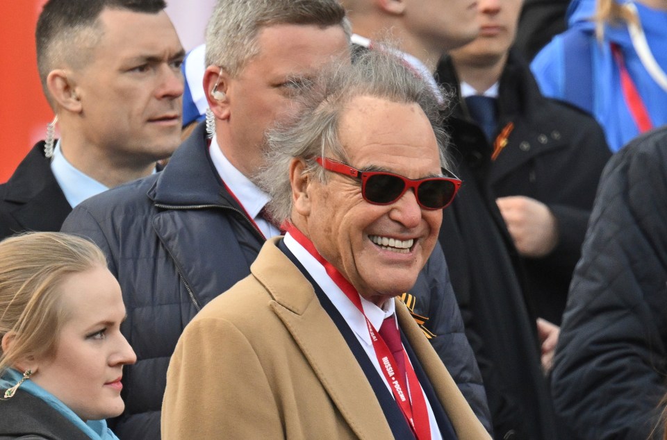 Oliver Stone at a Moscow Victory Day parade.
