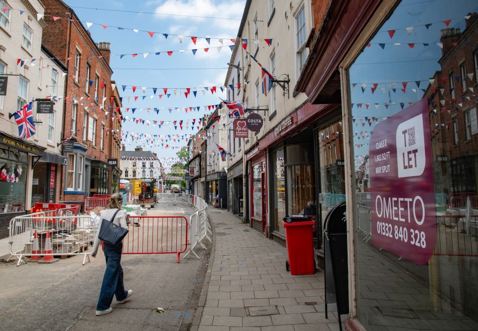 Roadworks in Ashbourne, Derbyshire.