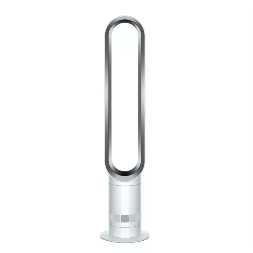 Silver bladeless fan.