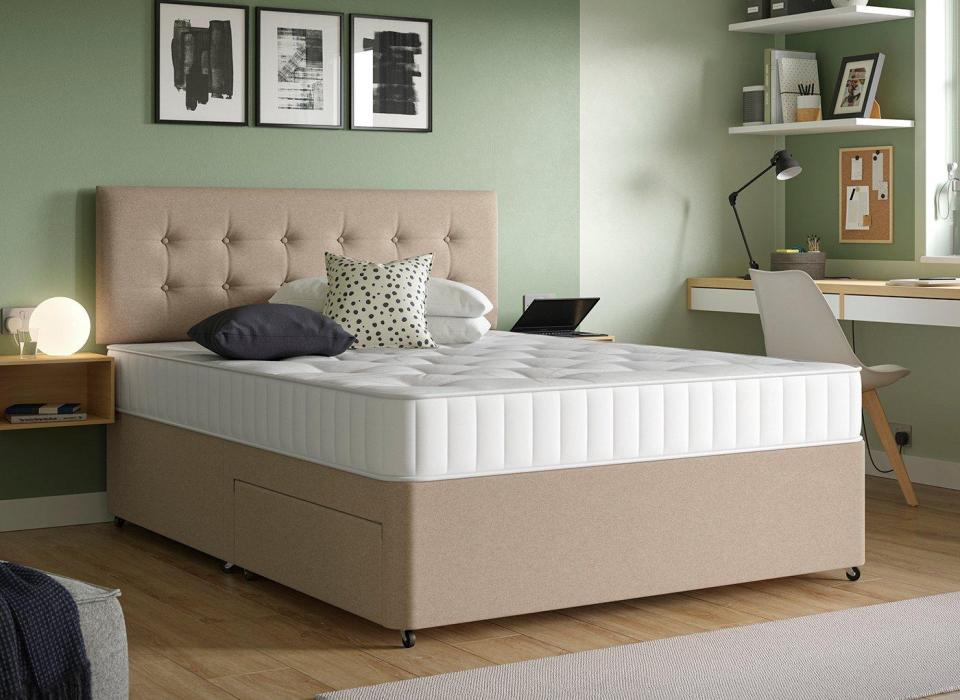 Sanderson Traditional Spring Mattress with divan base.