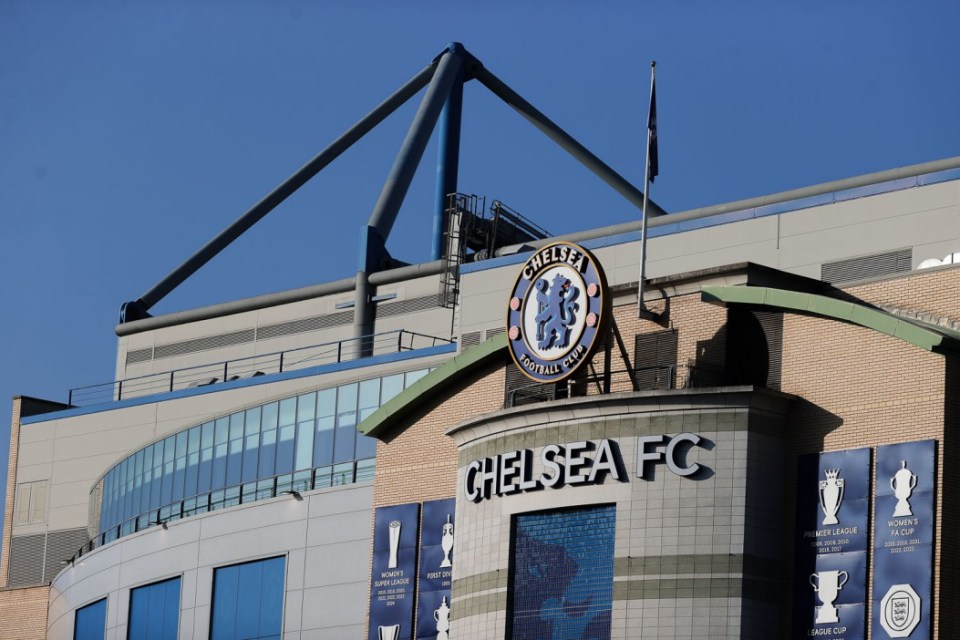 LONDON, ENGLAND - MAY 16: A general view of Chelsea club branding is seen during the Premier League match between Chelsea FC and Manchester United FC at Stamford Bridge on May 16, 2025 in London, England. (Photo by James Gill - Danehouse/Getty Images)