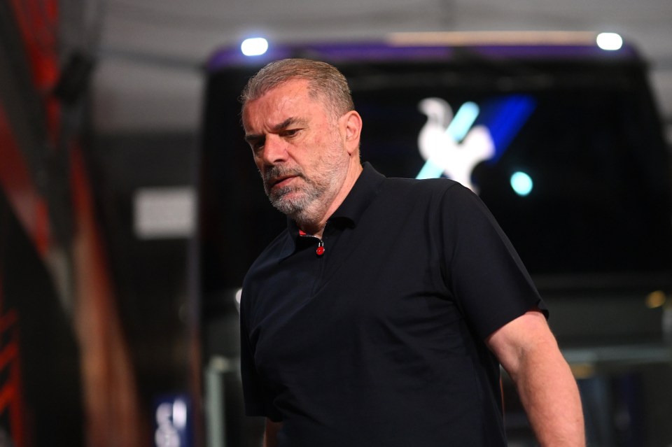 BILBAO, SPAIN - MAY 21: Ange Postecoglou, Manager of Tottenham Hotspur, arrives at the stadium prior to the UEFA Europa League Final 2025 between Tottenham Hotspur and Manchester United at Estadio de San Mames on May 21, 2025 in Bilbao, Spain. (Photo by Michael Regan - UEFA/UEFA via Getty Images)