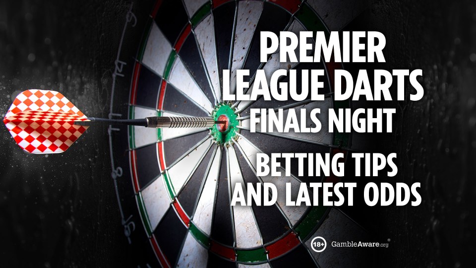 Dart hitting a dartboard; Premier League Darts Finals Night betting tips and latest odds.