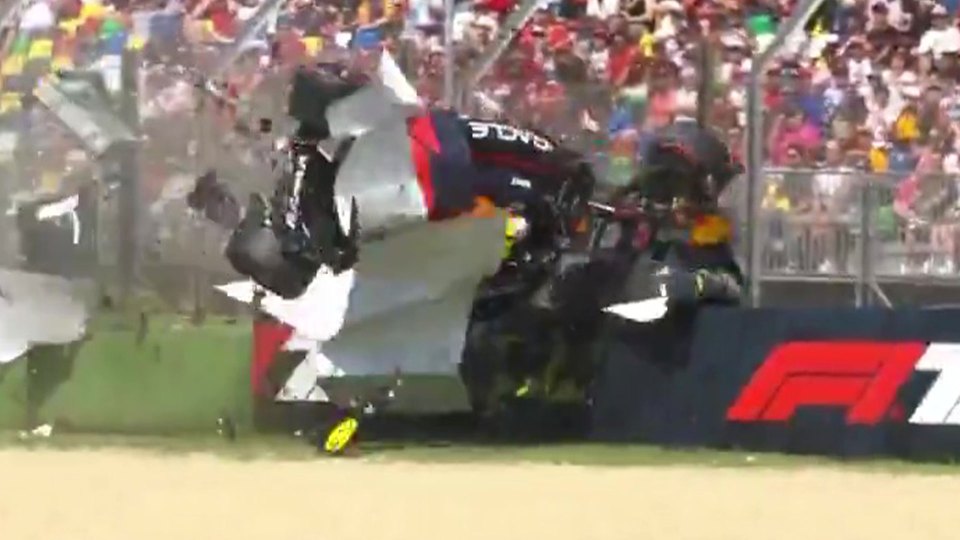 Formula 1 crash.