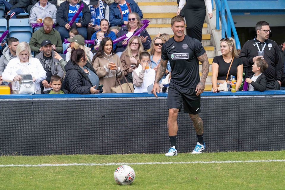 Dan Osborne at a celebrity soccer match.