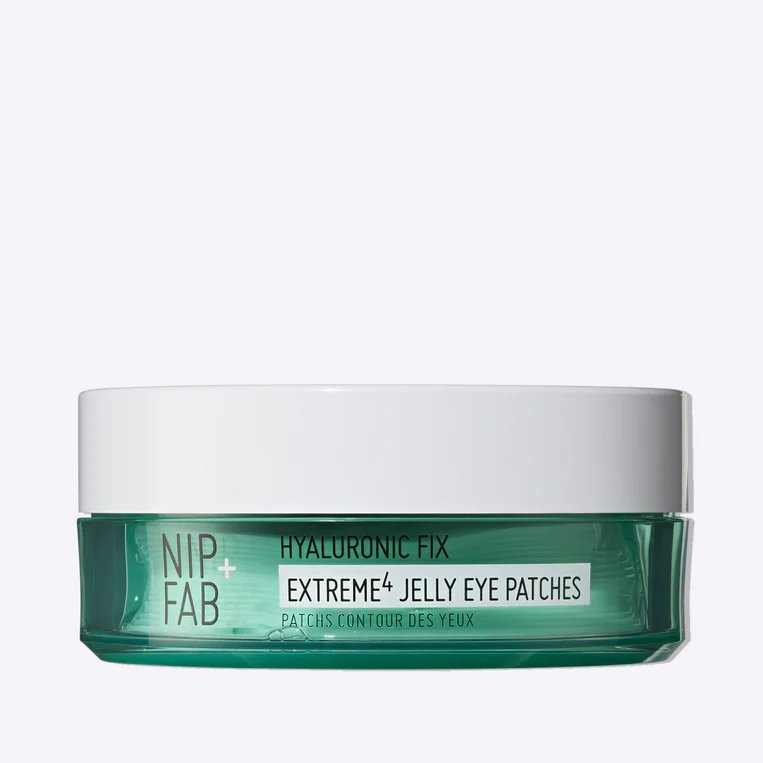 Jar of Nip+Fab Hyaluronic Fix Extreme4 Jelly Eye Patches.