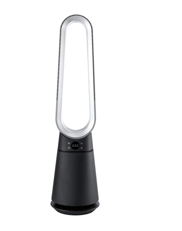 Tower fan with digital display.