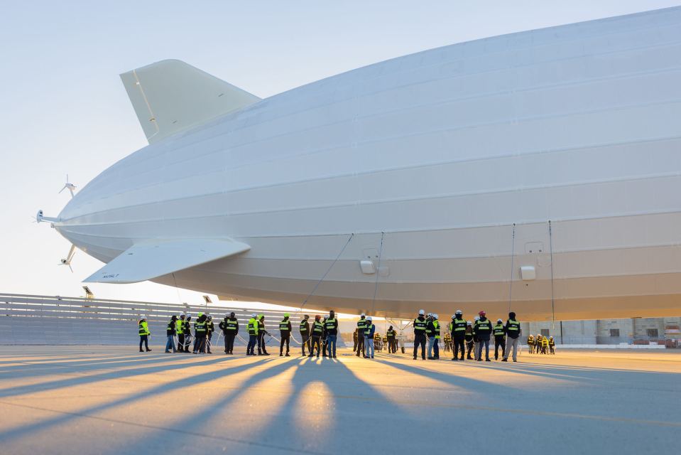 Pathfinder 1 airship during testing at Moffett Field.