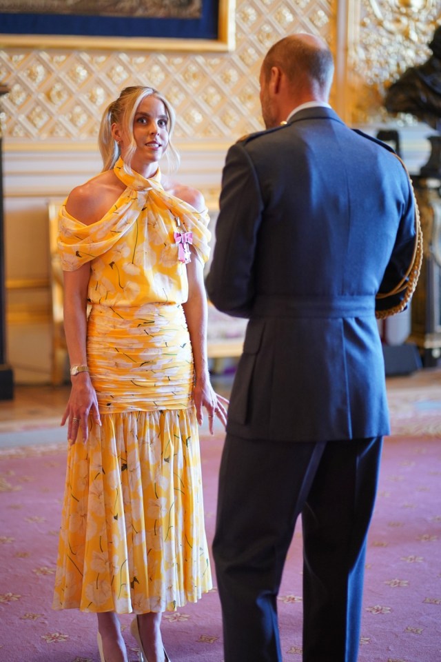 Keely Hodgkinson, from Salford, is made a Member of the Order of the British Empire by the Prince of Wales at Windsor Castle. The honour recognises services to athletics.Picture date: Tuesday May 13, 2025. PA Photo. See PA story ROYAL Investiture. Photo credit should read: Yui Mok/PA Wire