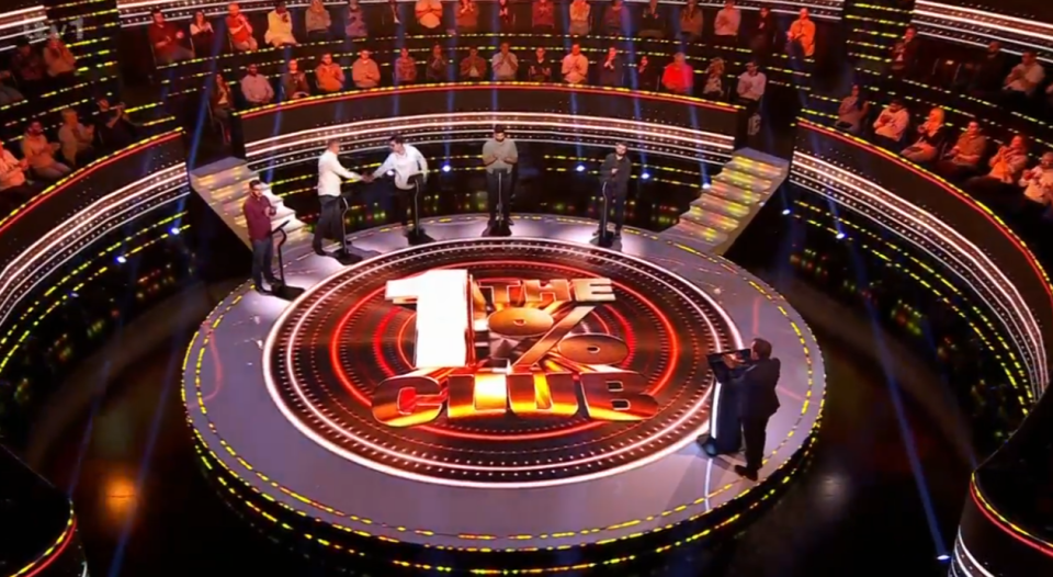 Screenshot of the set for "The 1% Club" game show.