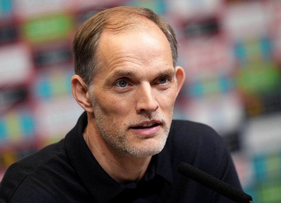 Thomas Tuchel at a press conference.