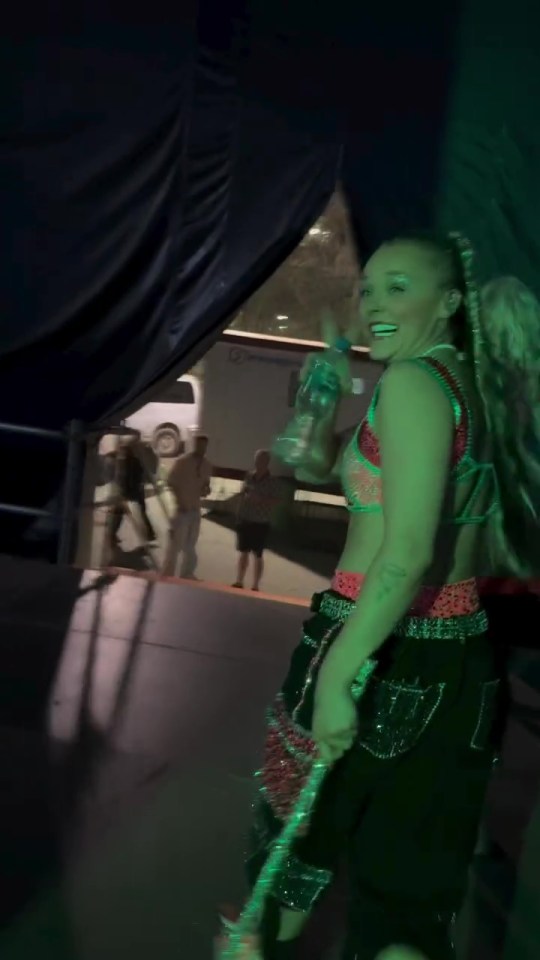 JoJo Siwa backstage after a performance.
