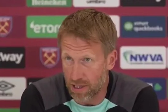 Graham Potter at a press conference.