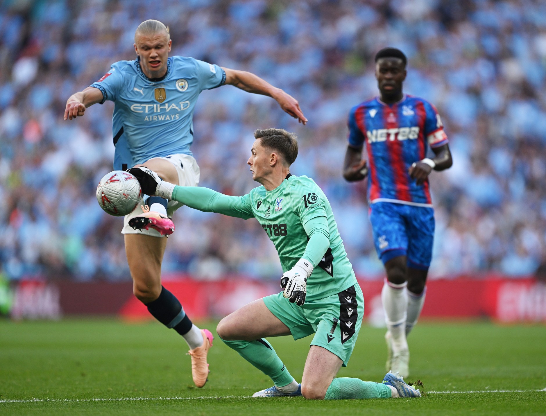Dean Henderson then avoided a red card for handball