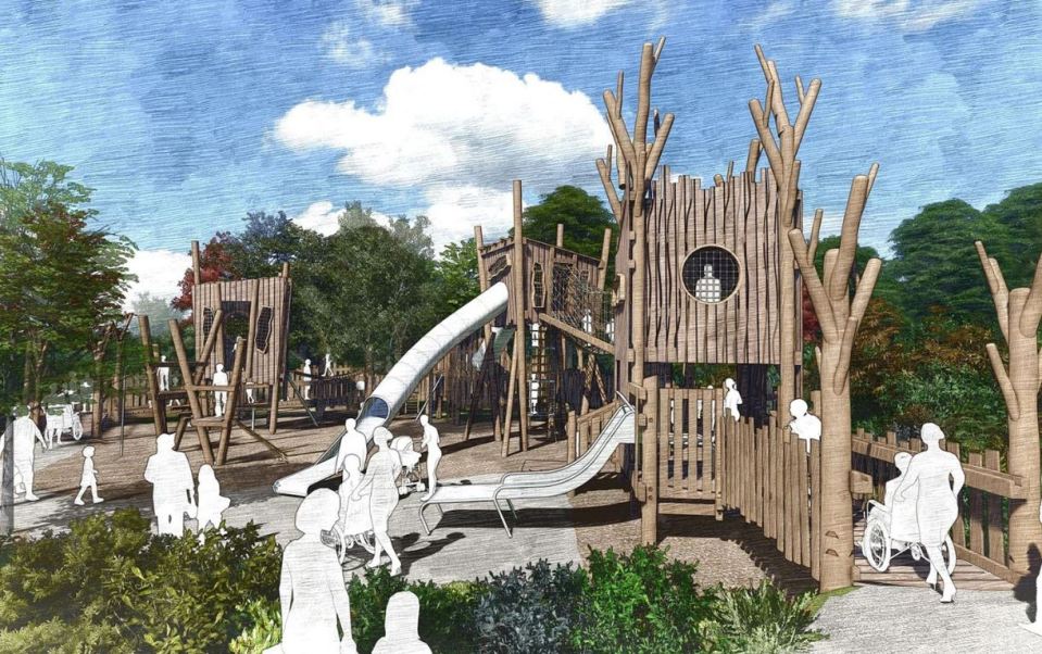Illustration of the Diana, Princess of Wales Memorial Playground renewal.