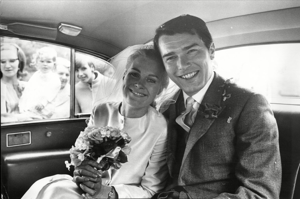 Black and white photo of Jennifer Clulow and Michael Mcstay on their wedding day.