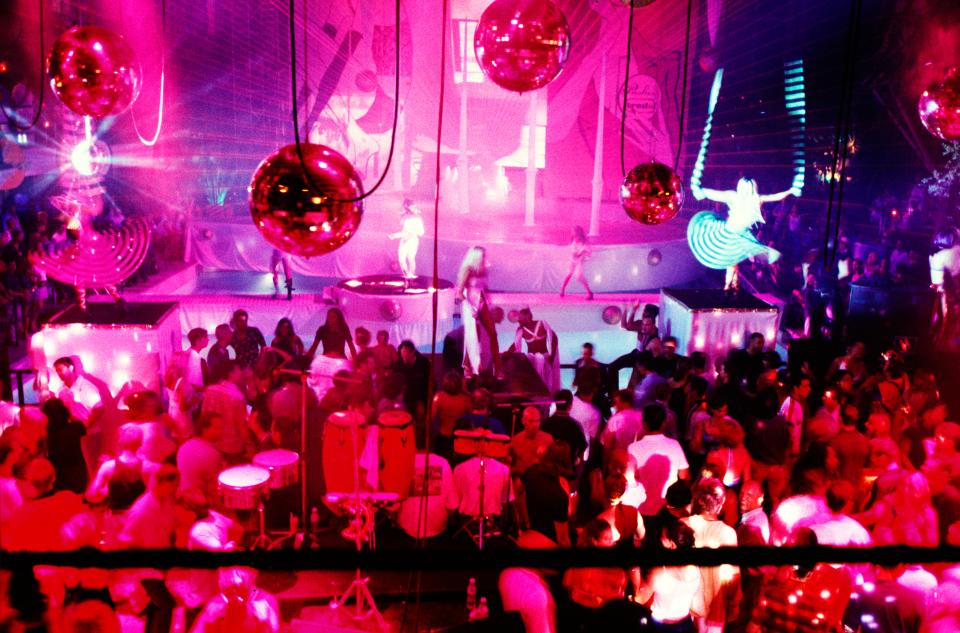 Wide shot of Manumission at Privilege nightclub in Ibiza.
