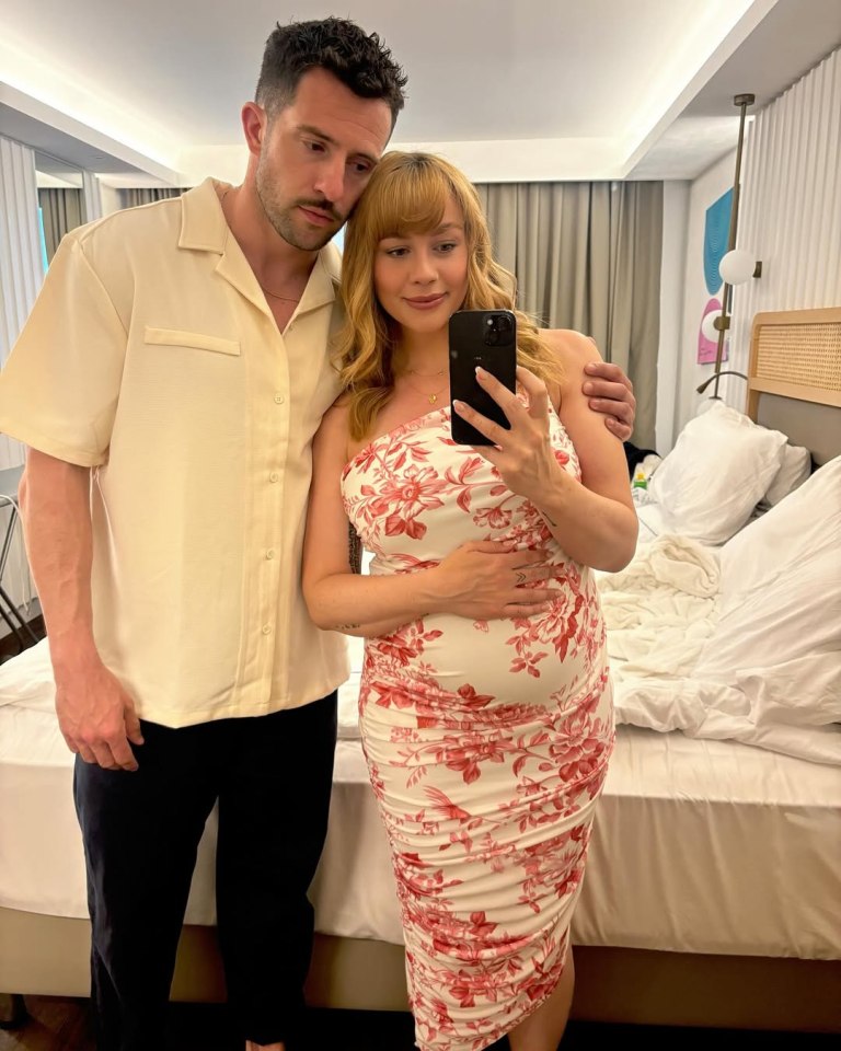 Michael Parr and his partner announcing their pregnancy.