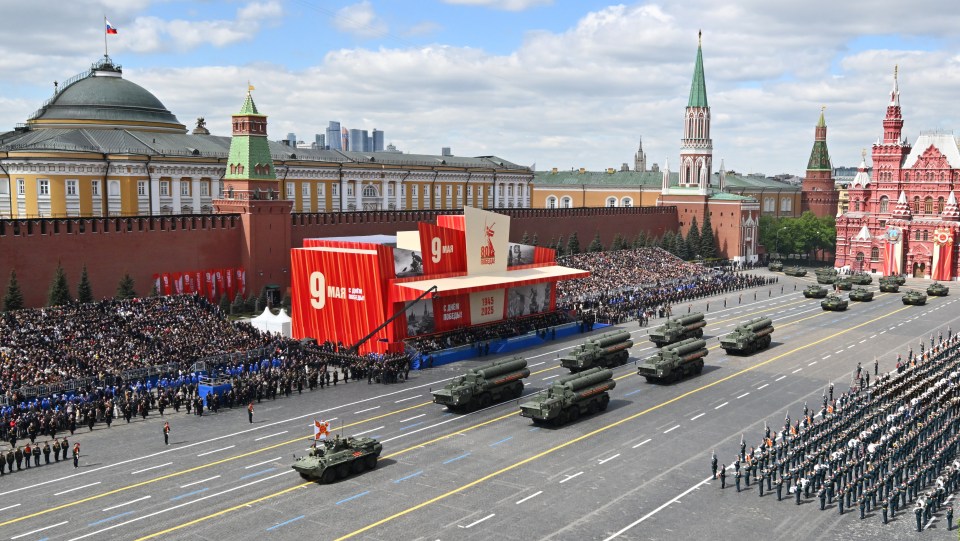 Military vehicles in Red Square.
