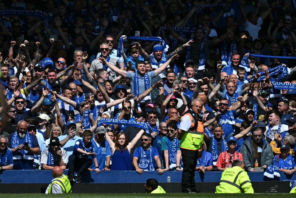 Everton fans at Goodison Park.