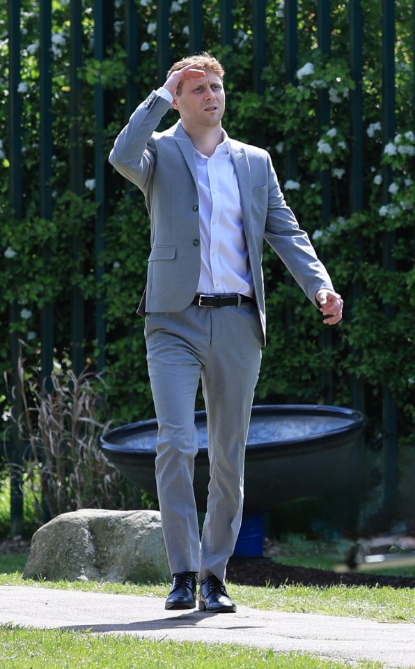 Jamie Borthwick on the set of EastEnders.
