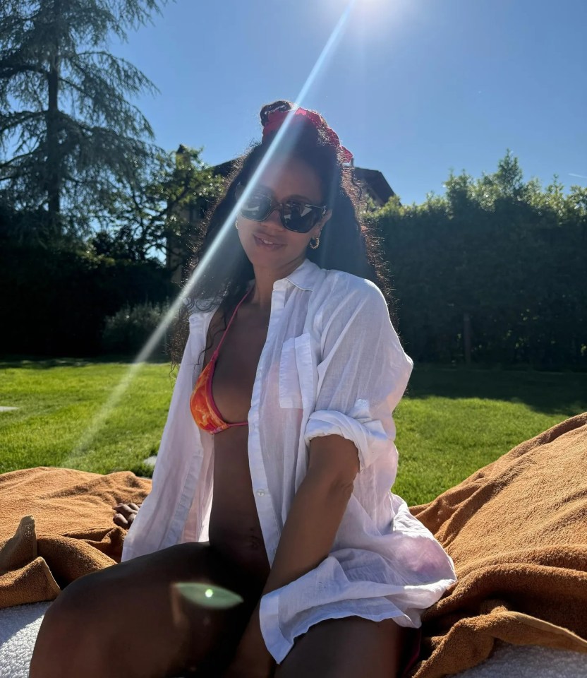 Pregnant Vick Hope and Calvin Harris on Instagram.