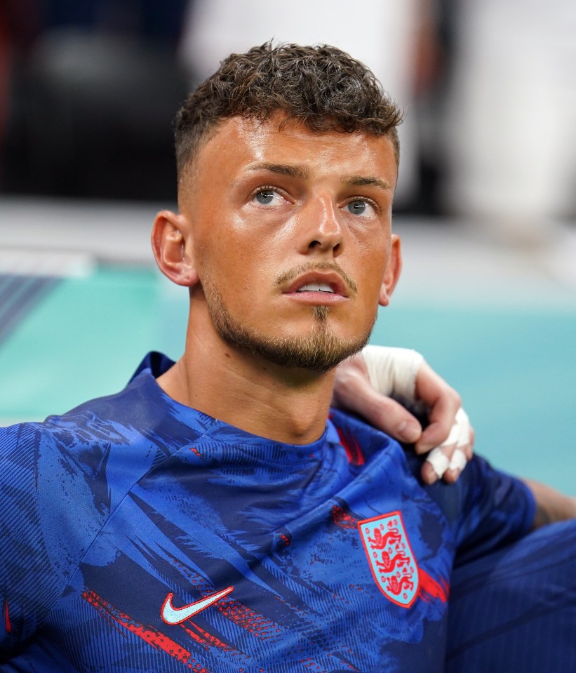 Headshot of Ben White in an England soccer jersey.