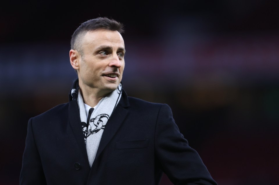 Dimitar Berbatov at a soccer match.