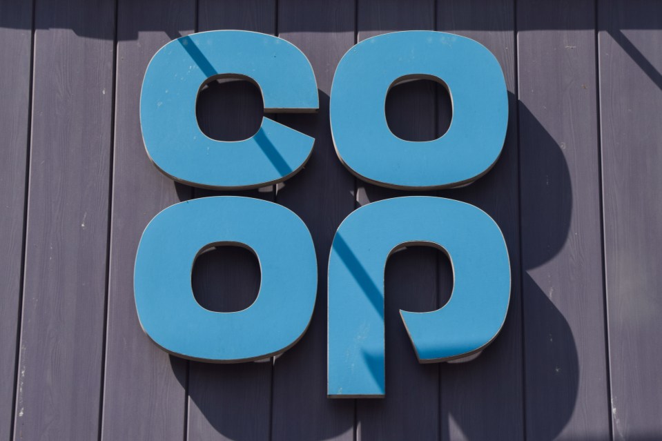 Co-op logo on a building.