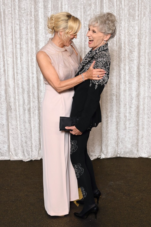Gillian Taylforth and Anita Dobson at the British Soap Awards.
