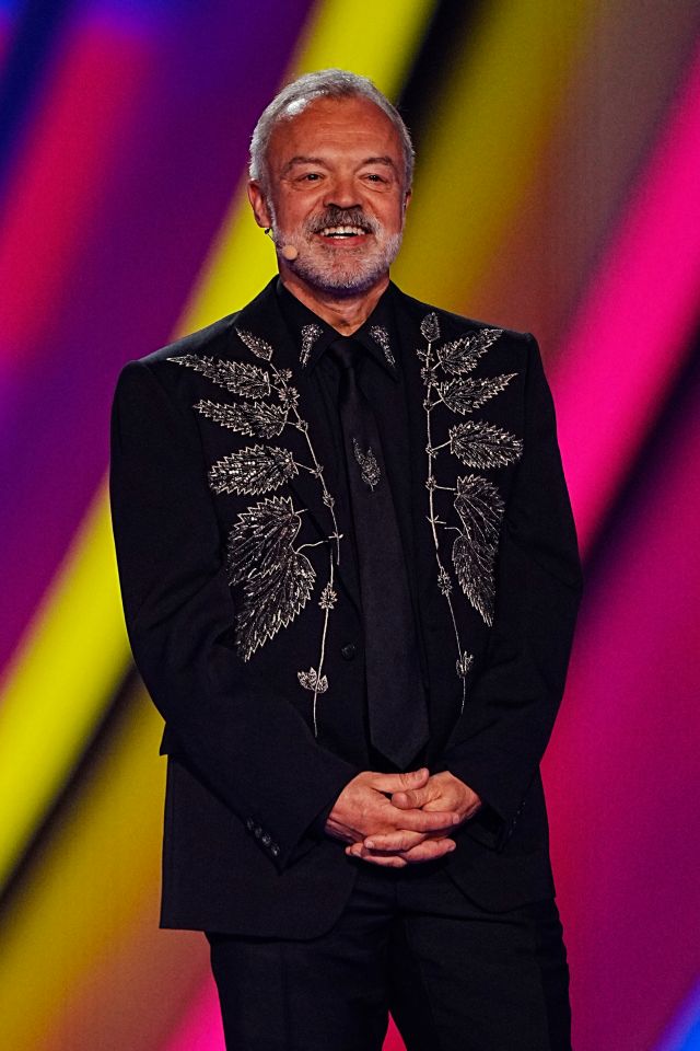 Graham Norton hosting the Eurovision Song Contest.
