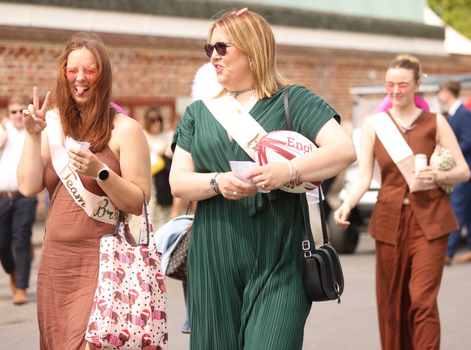 Racegoers at York Races.