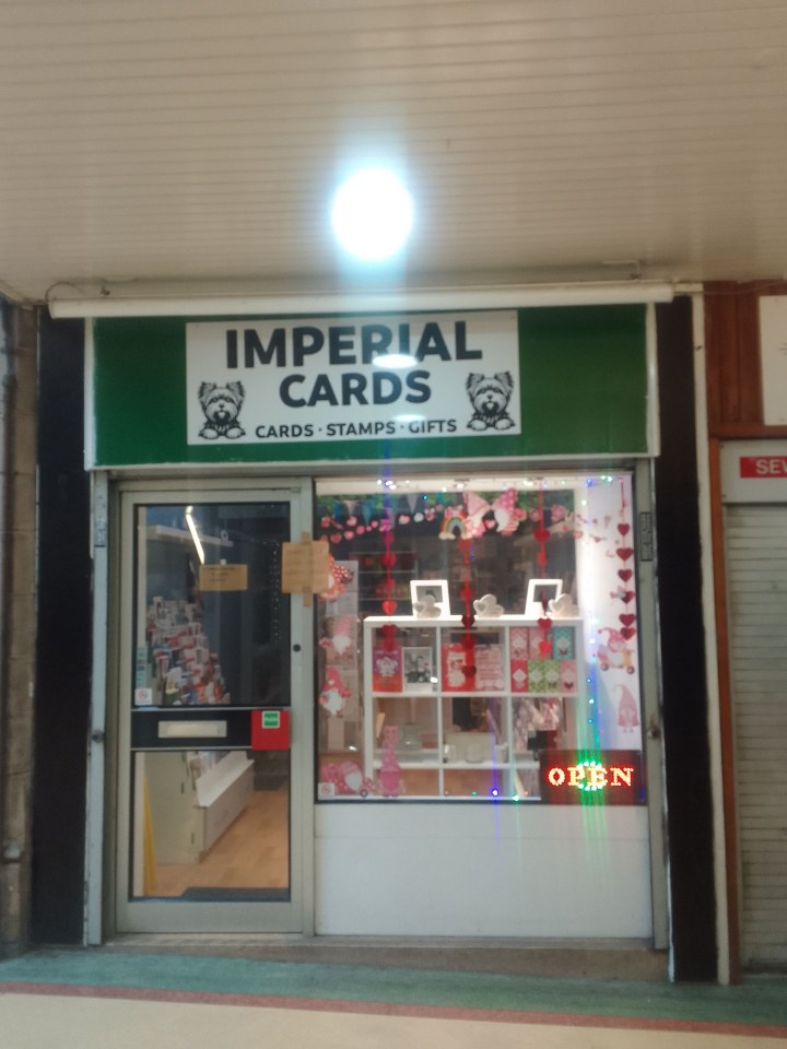 Imperial Cards shop front in Huddersfield.