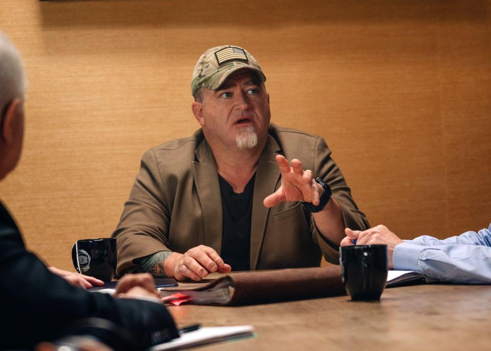 Luis Elizondo, from History Channel's *Inside America's UFO Investigation*, in a meeting.
